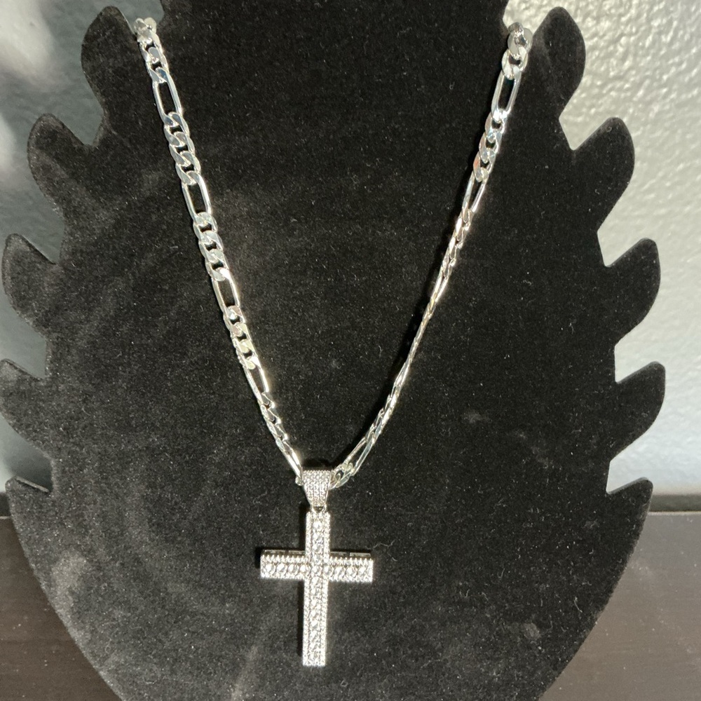 Silver Cross Pendant Necklace
